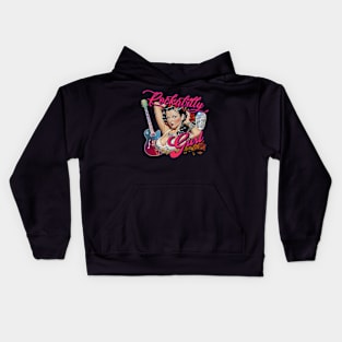 Rockabilly Music Pin Up Model Muscle Car Artwork Hot Rod Rockabilly Pin Up Tattoo Model Girl Kids Hoodie